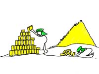 The Hebrews were slaves making bricks in Egypt.